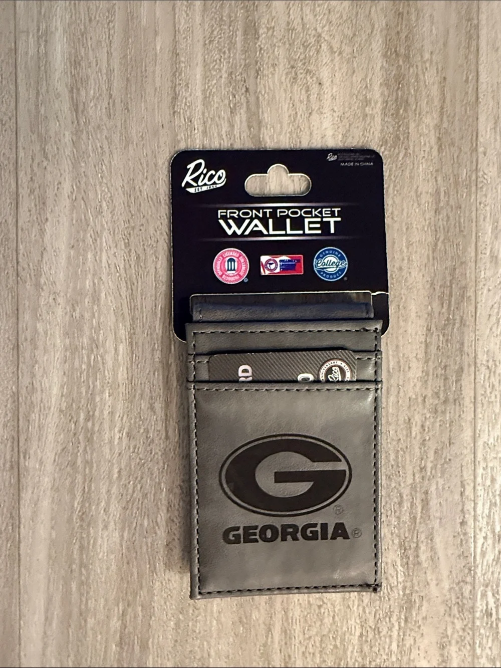 Georgia Front Pocket Wallet Card Holder - Gray